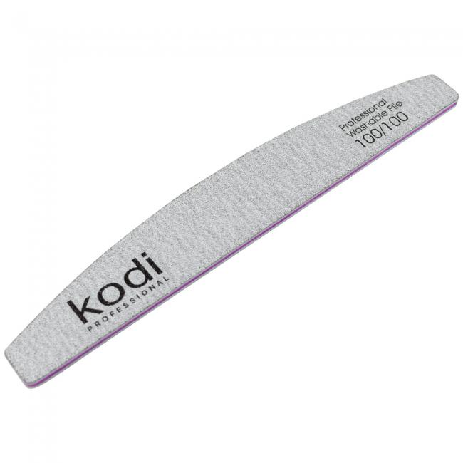 №122 Nail File «Crescent» 100/100 (Color: Light Gray, Size: 178/28/4)